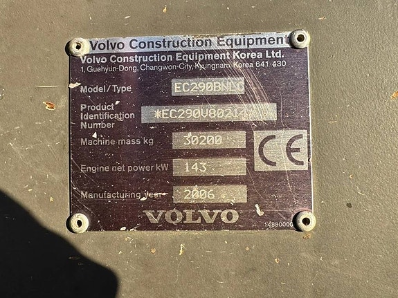 Volvo EC 290 B N LC 12 of 14