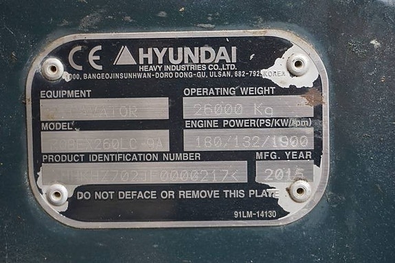 Hyundai R260LC-9A 9 of 23