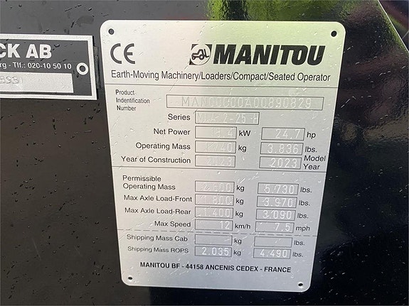 Manitou MLA 2-25H 4P 10 of 10