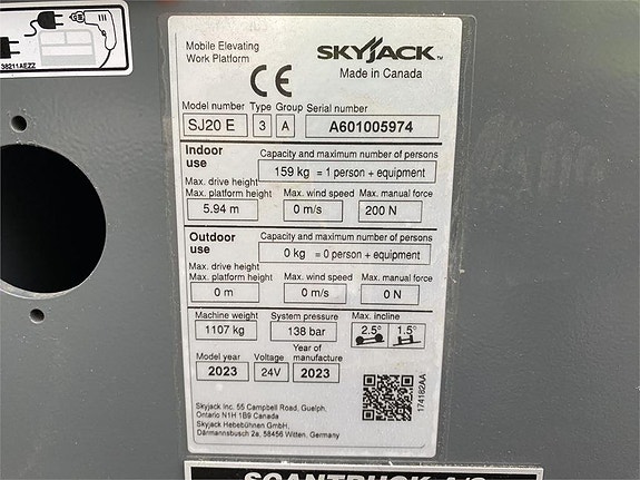 SkyJack SJ20E 9 of 10