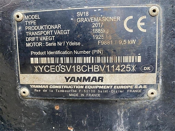 Yanmar SV18 11 of 11