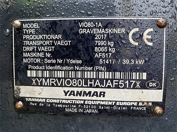Yanmar VIO80-1A 12 of 12