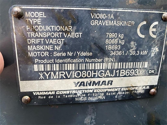 Yanmar VIO80-1A 10 of 10