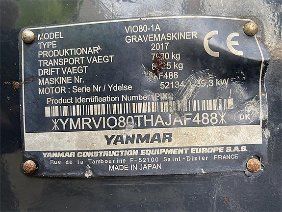 Yanmar VIO80-1A 12 of 12