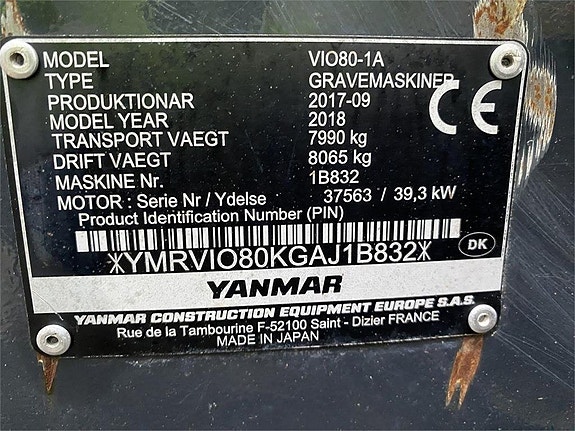 Yanmar VIO80-1A 12 of 12
