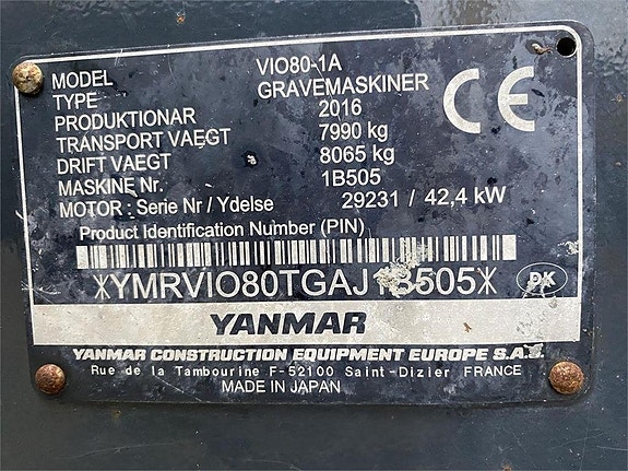 Yanmar VIO80-1A 12 of 12