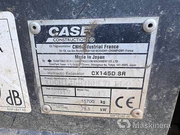 Grävmaskin Case CX145D SR 22 of 27