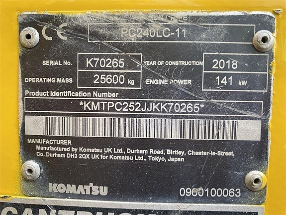 Komatsu PC240LCD-11 12 of 12