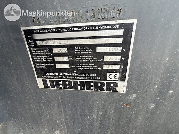 Liebherr 916 Hjulgrävare 22 of 27