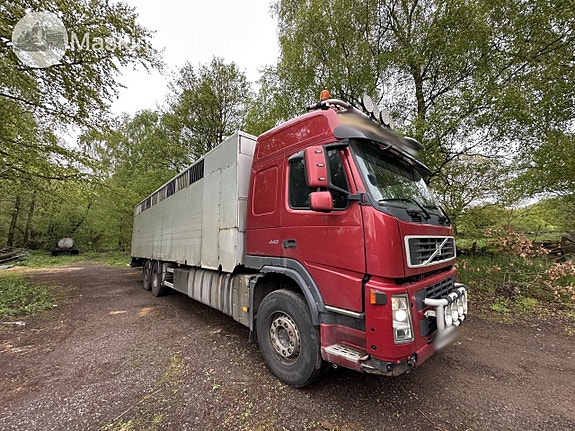 Volvo FM-440 6X2 djurtransport enplans 3 of 27