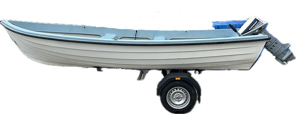 Plastbåt från 1980 med en Evinrude 15 HK 2 of 3