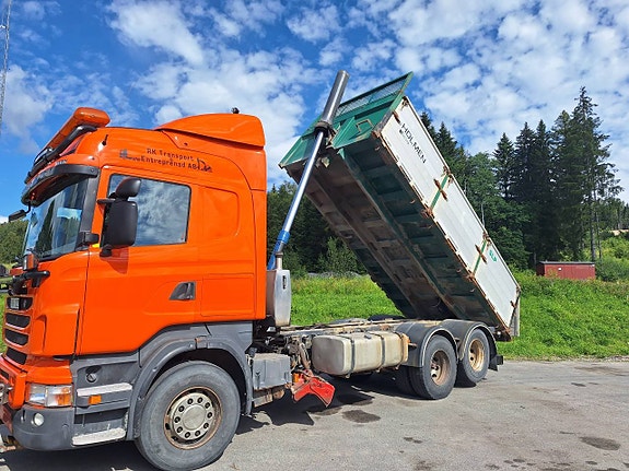 Scania R500LB6x2HSZ Tippbil med plog utrustning Underskrapa 4 of 12