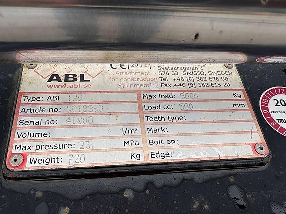 ABL hydrauliska pallgafflar, St Bm 5 of 5