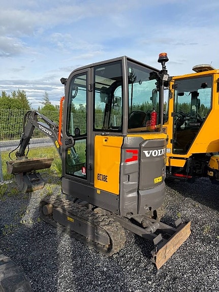 Volvo EC18E minigrävare 3skopor 295.000+moms 2 of 5