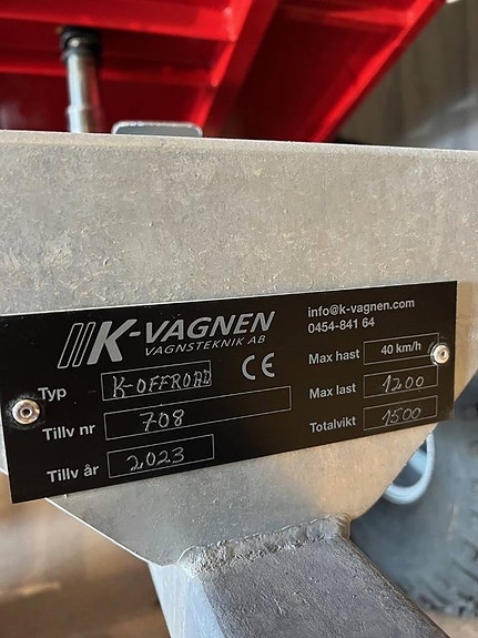 K Vagnen K-Offroad EL Tipp med fjärr 1200kg 5 of 8