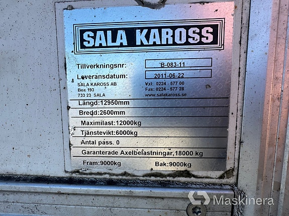 Lastbilssläp HRD A KFG med Sala Kaross påbyggnad 10 of 27