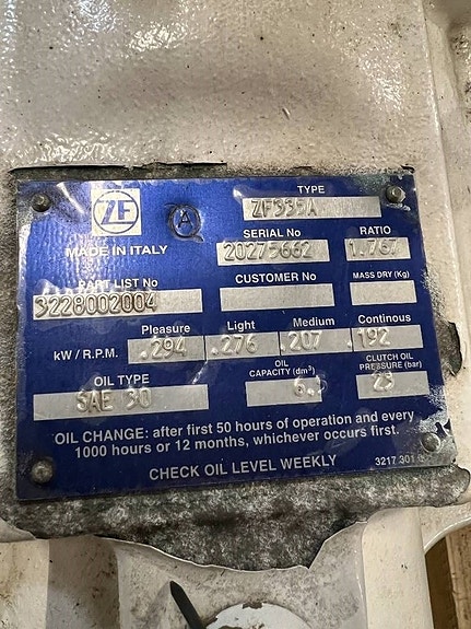 MARINE GEARBOX ZF 335A 2 of 5