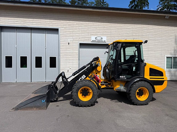 JCB 407 -22 Planerskopa / Gafflar / Vikplog / 810 Timmar 2 of 5