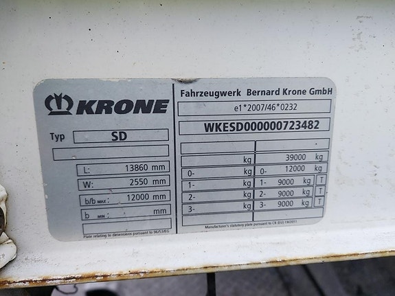 Krone Trailer Curtainsider Lifting + Sliding Roof Mega 11 of 18