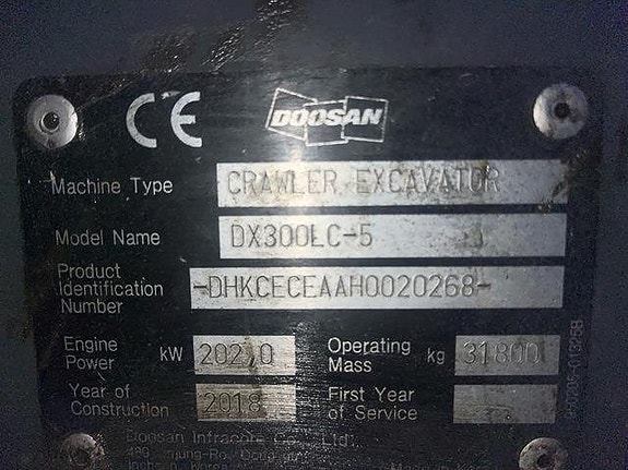 Doosan DX300LC-5 5 of 24