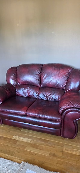 Skinnsoffa 2-sits