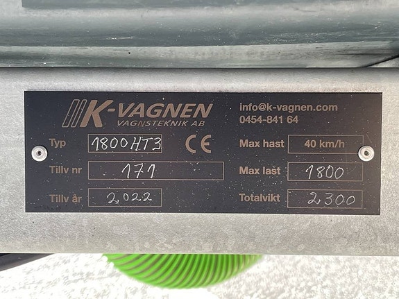Lövsugsvagn K-Vagnen 1800 HT3 Batteridriven 4 of 13
