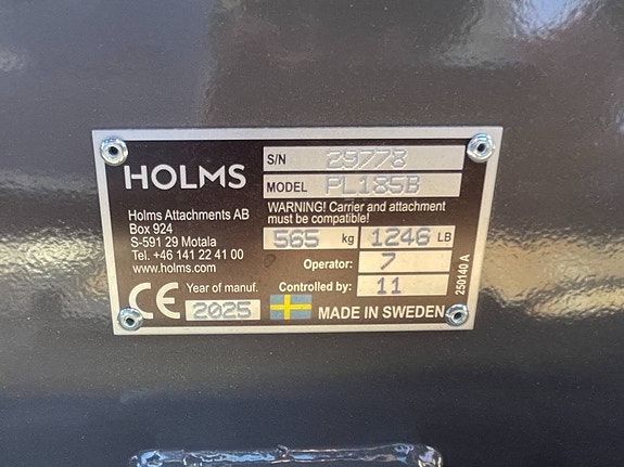 Holms PL185 Sopmaskin SMS/TRIMA 5 of 5