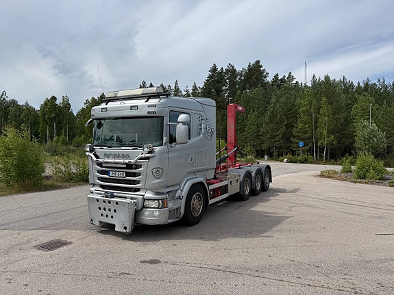 Scania R580 8x4 Tridem lastväxlare / frontplog 2 of 8