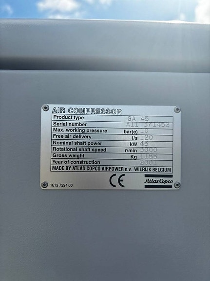 Atlas Copco GA 45 FF Compressor, Kompressor 7 of 7