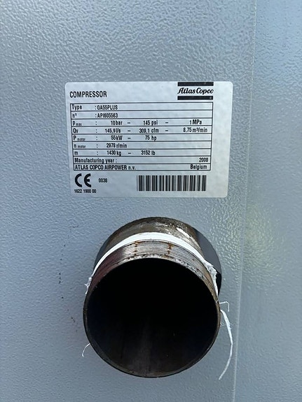 Atlas Copco GA 55+ Compressor, Kompressor 6 of 6