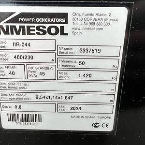 Inmesol IIR-044 Generator, Elverk (New) 14 of 14