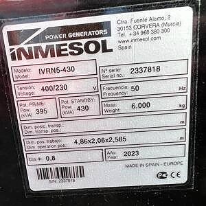 Inmesol IVRN5-430 STAGE V Generator, Elverk 18 of 18