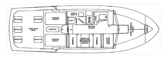 Bertram 28 Flybridge Cruiser 1993 – klassisk kvalitetsbåt med stor potential 4 of 16