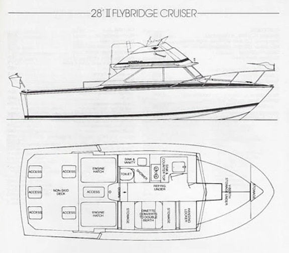 Bertram 28 Flybridge Cruiser 1993 – klassisk kvalitetsbåt med stor potential 3 of 16