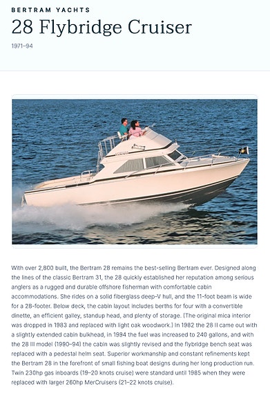 Bertram 28 Flybridge Cruiser 1993 – klassisk kvalitetsbåt med stor potential 2 of 16