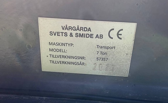 VM-Kärra Maskintransport 7 ton begagnad 6 of 14