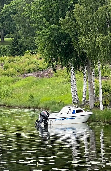 Fin 4,35m båt med ruff, ekolod, 40 hk Suzuki 4-takt, nybesikt 80km/tim-trailer