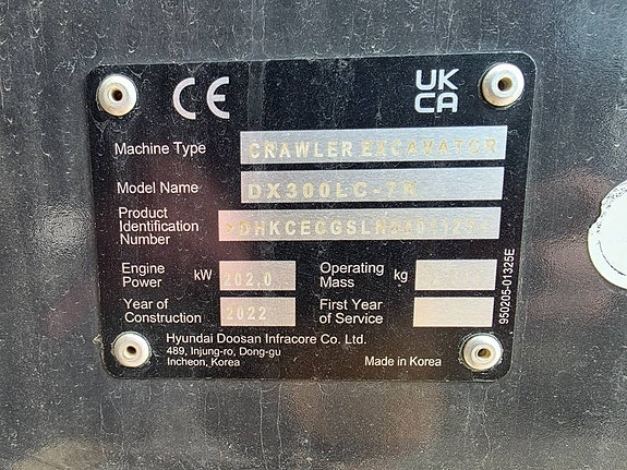 Doosan DX 300 LC-7 (2.495.000:- + m) 11 of 17