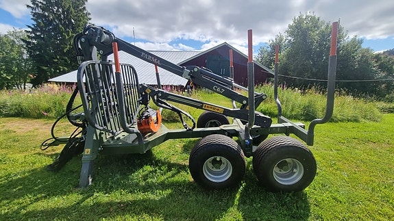 Farma T9F 6,7 huggarvagn timmervagn skogskärra 2 of 10
