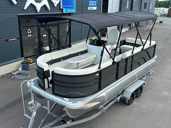 Pontonbåt 19ft, Honda BF60 och upptagningsvagn 2 of 5