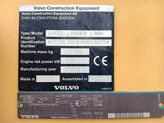 Volvo L 90 H, Hjullastare 21 of 21