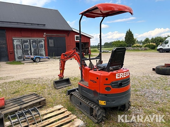 Minigrävare Everun ERE 08 med trailer och 4 s 3 of 5