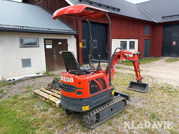 Minigrävare Everun ERE 08 med trailer och 4 s 5 of 5