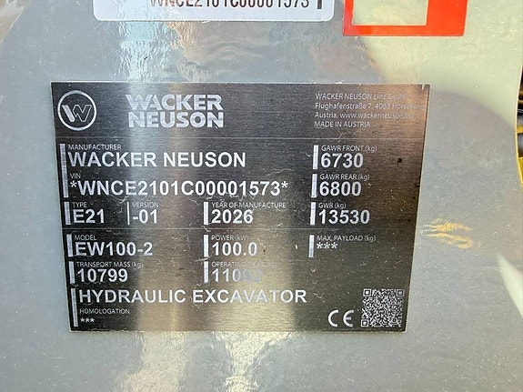 Wacker Neuson EW 100-2 Lagermaskin Luleå 8 of 19