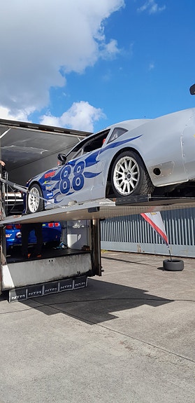 Närko Racetrailer med dubbla lastplan samt bodel 8 of 9