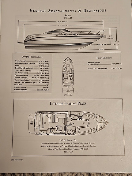 Sea Ray 260 Sundancer -01, Mercruiser 5.7 EFI, Bravo 3 duoprop, med trailer 13 of 13