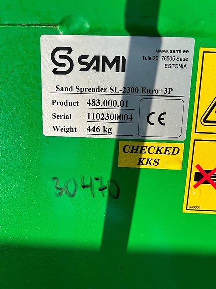 Sami SL 2300 Sand/saltspridare Euro/3punkt 3 of 3
