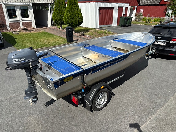 Linder sportsman 400, Yamaha 6hk, samt Fogelstad båttrailer 80km/h 2 of 8