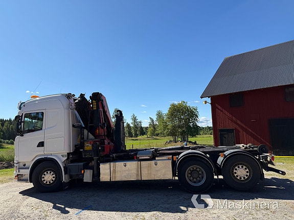 Kranväxlare Scania G400LB6X2 med två flak 8 of 27