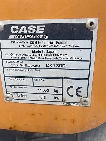 Case Grävmaskin CX130D 7 of 9